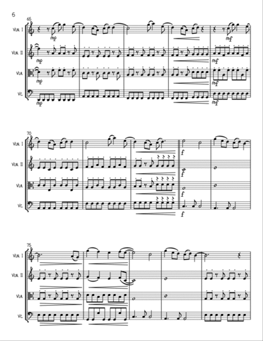 Save Your Tears String Quartet scores gallery preview page 6
