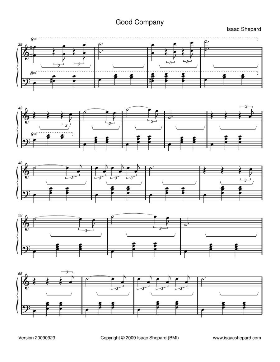 Good Company Piano Solo scores gallery preview page 3
