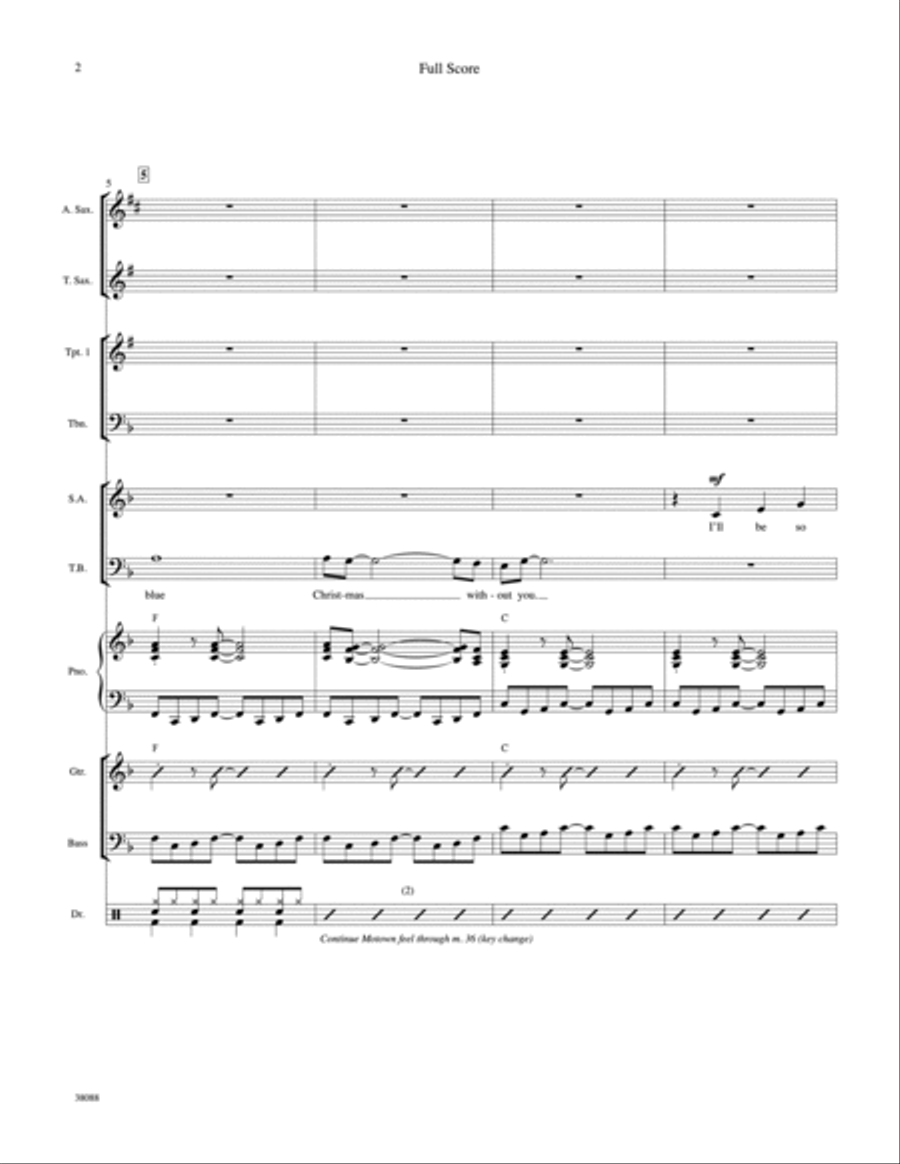Blue Christmas Choir scores gallery preview page 3