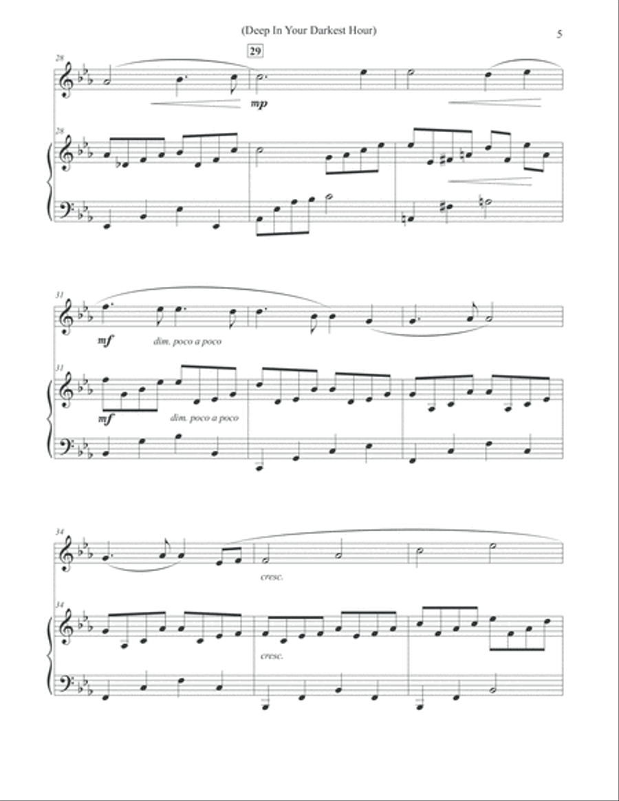 Deep In Your Darkest Hour - Oboe & Piano Piano scores gallery preview page 5