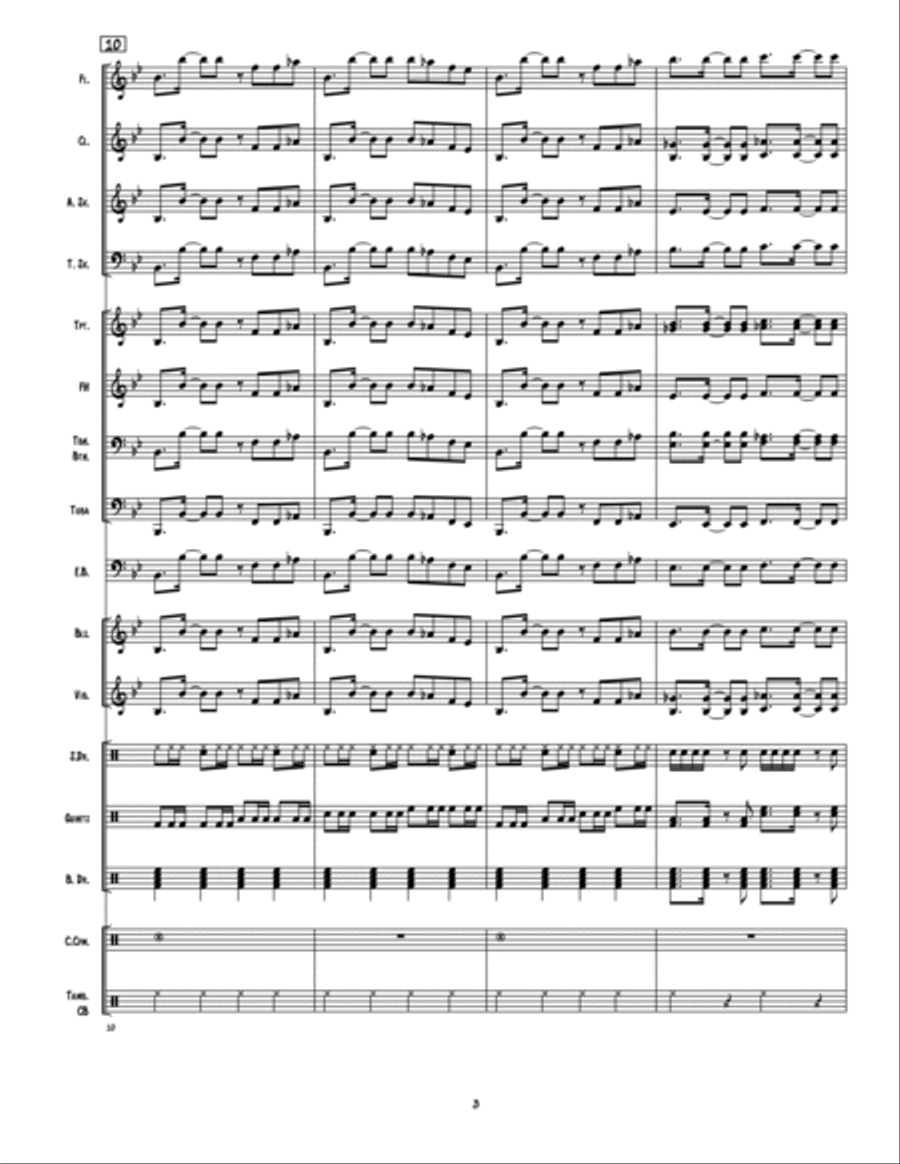 Gangnam Style Marching Band scores gallery preview page 3
