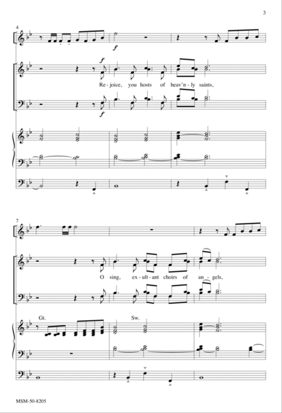 Easter Rejoicing 4-Part scores gallery preview page 3