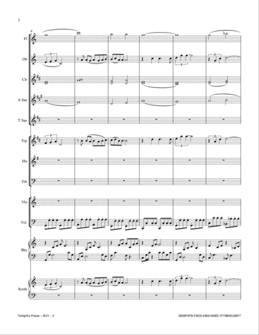 Twilight's Praise Full Orchestra scores gallery preview page 2