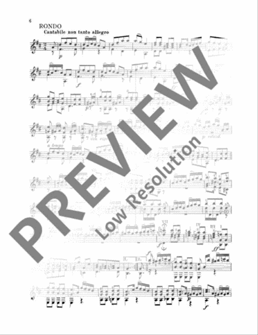 3 Sonatas Classical Guitar scores gallery preview page 7