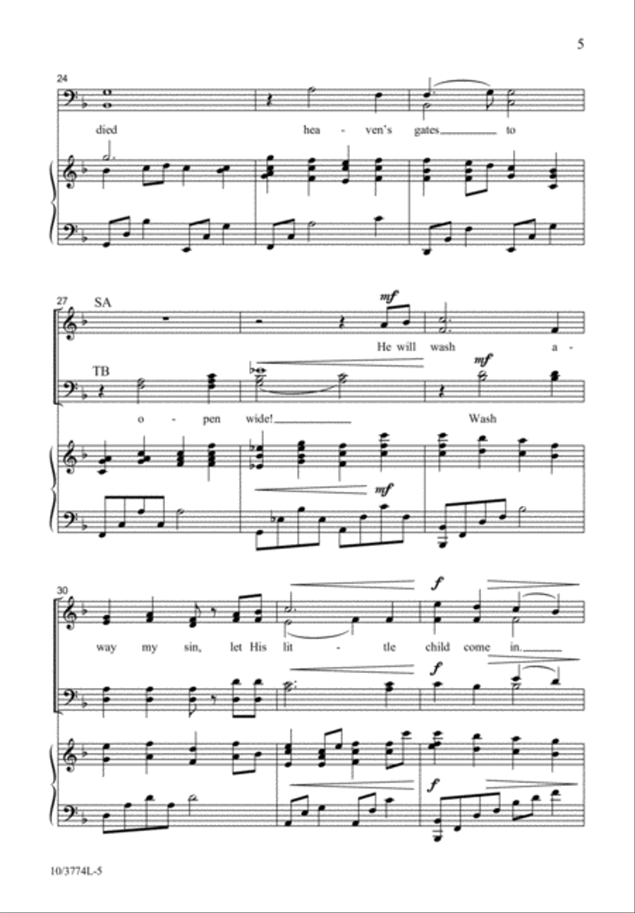 Yes, My Jesus Loves Me Yes, My Jesus Loves Me 4-Part scores gallery preview page 5