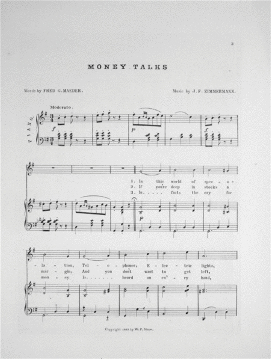 Money Talks. Song and Chorus Choir scores gallery preview page 2