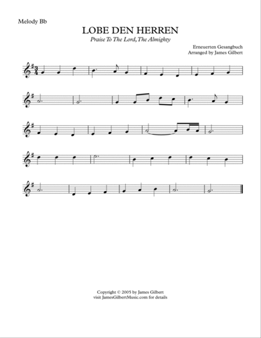 LOBE DEN HERREN LOBE DEN HERREN Small Ensemble scores gallery preview page 6