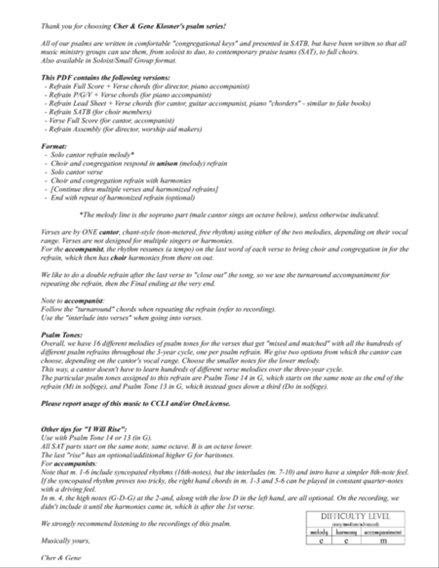 I Will Rise (Ps. 51) [Octavo - Complete Package] 4-Part scores gallery preview page 2