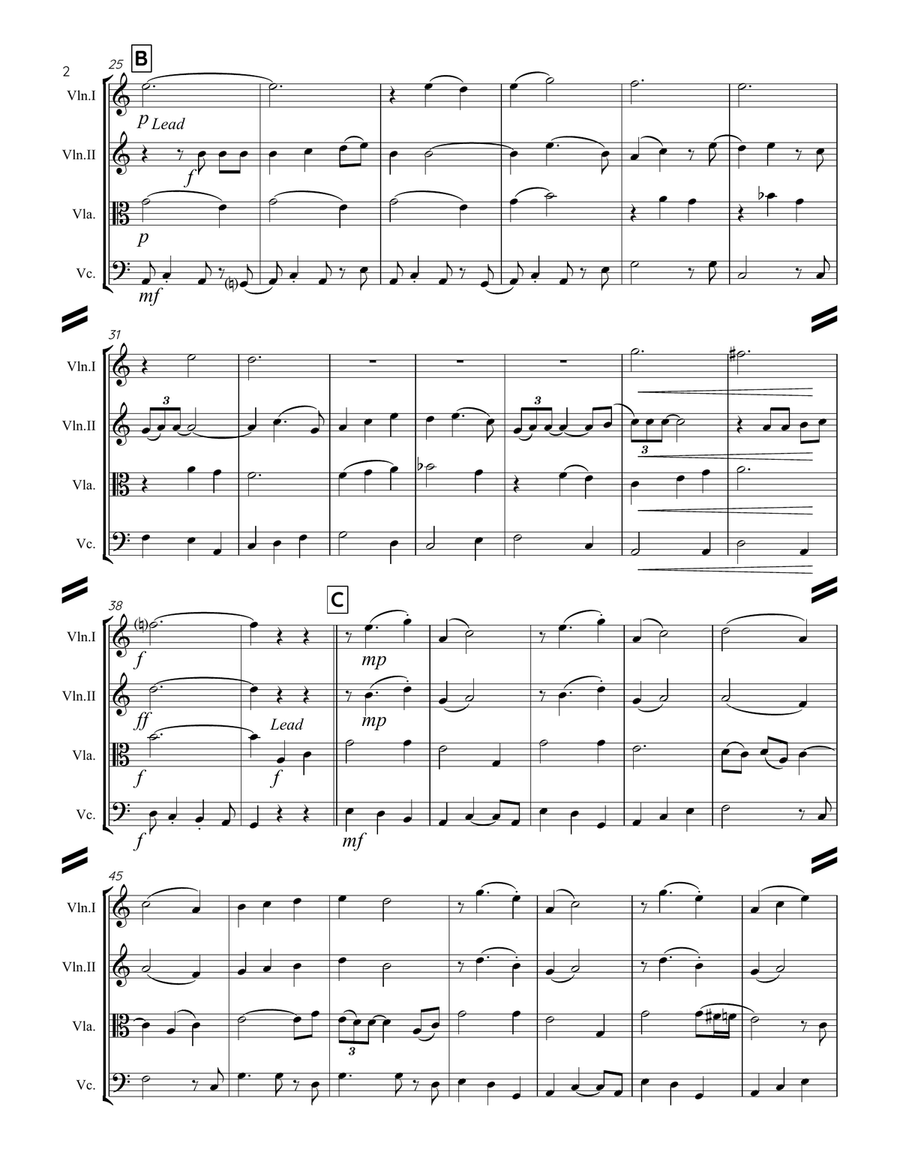 What The World Needs Now Is Love String Quartet scores gallery preview page 3