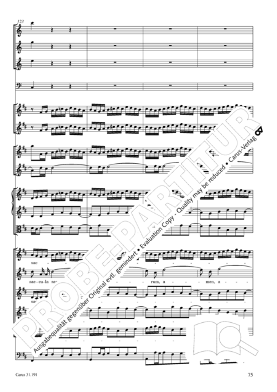Gloria in excelsis Deo SSATB scores gallery preview page 75