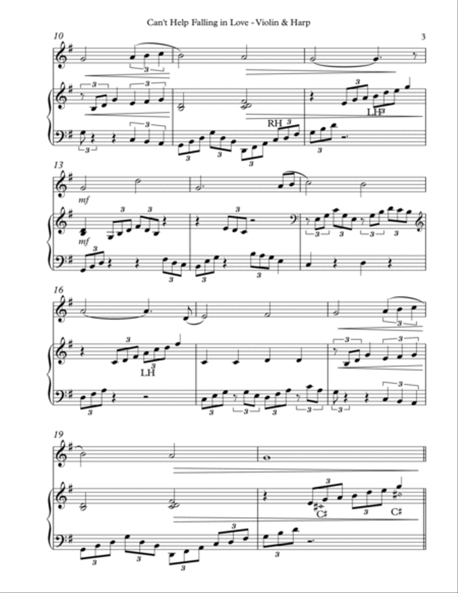 Can't Help Falling In Love String Duet scores gallery preview page 3