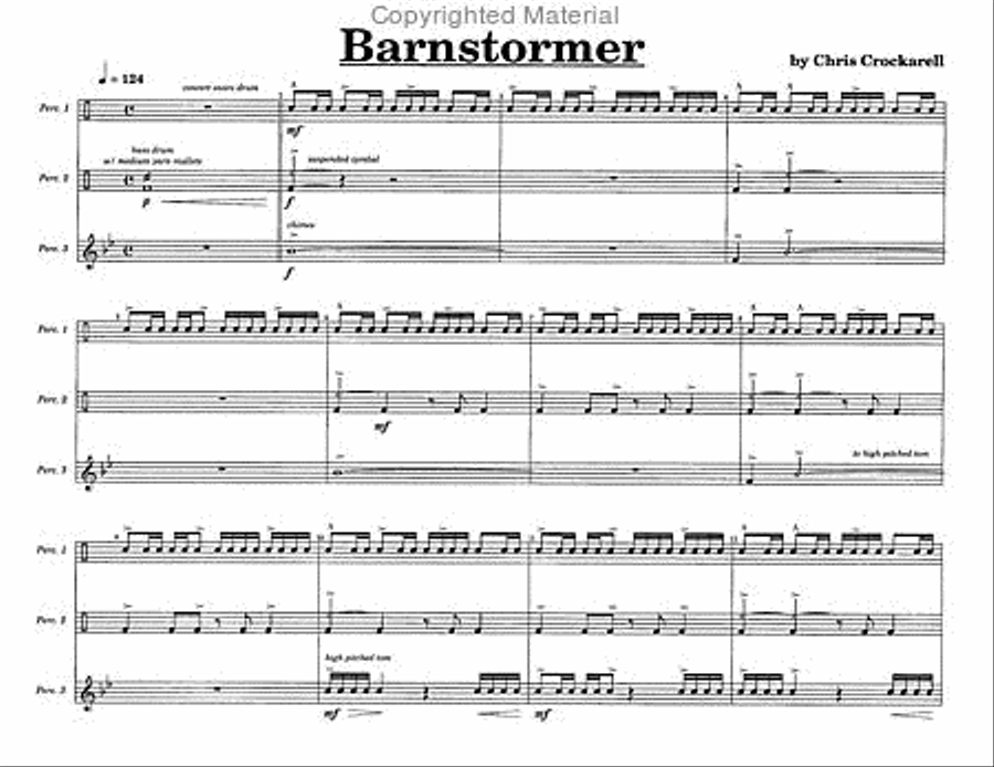 Barnstormer Percussion Ensemble scores gallery preview page 2