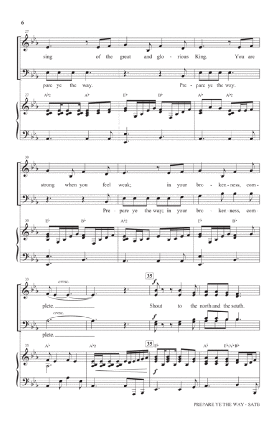Shout To The North 4-Part scores gallery preview page 4
