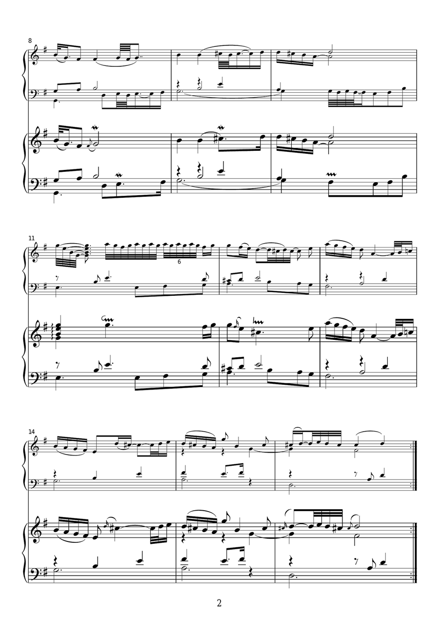 Aria from The 'Goldberg' Variations Piano Solo scores gallery preview page 2