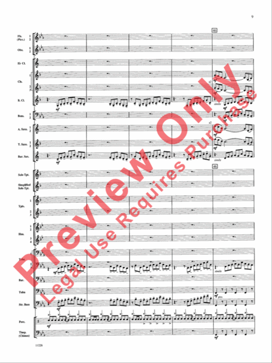 American Jazz Suite American Jazz Suite Concert Band scores gallery preview page 10