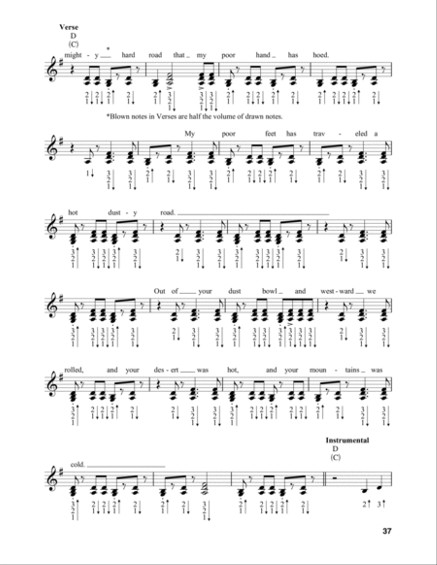 Pastures Of Plenty Harmonica scores gallery preview page 2