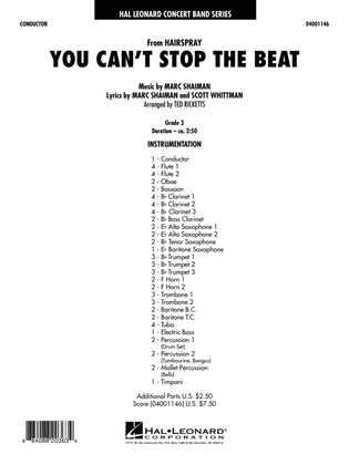Book cover for You Can't Stop The Beat (from Hairspray) (arr. Ted Ricketts) - Full Score