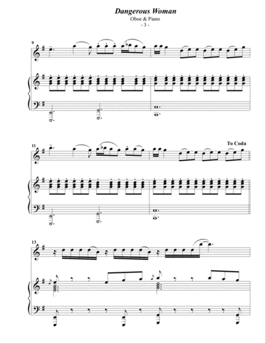 Dangerous Woman Piano scores gallery preview page 3