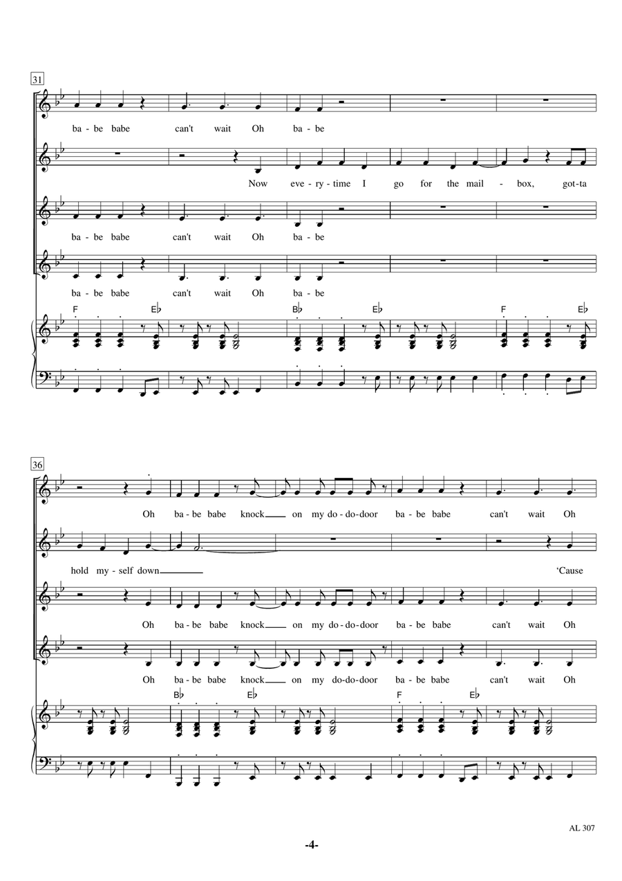 Walking On Sunshine SSAA scores gallery preview page 4