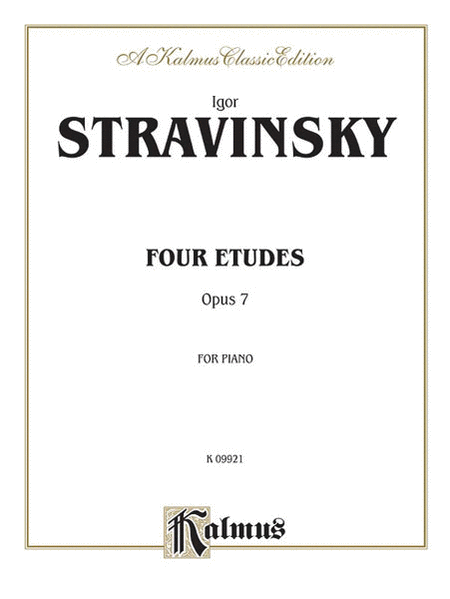 Igor Stravinsky : Four Etudes, Op. 7