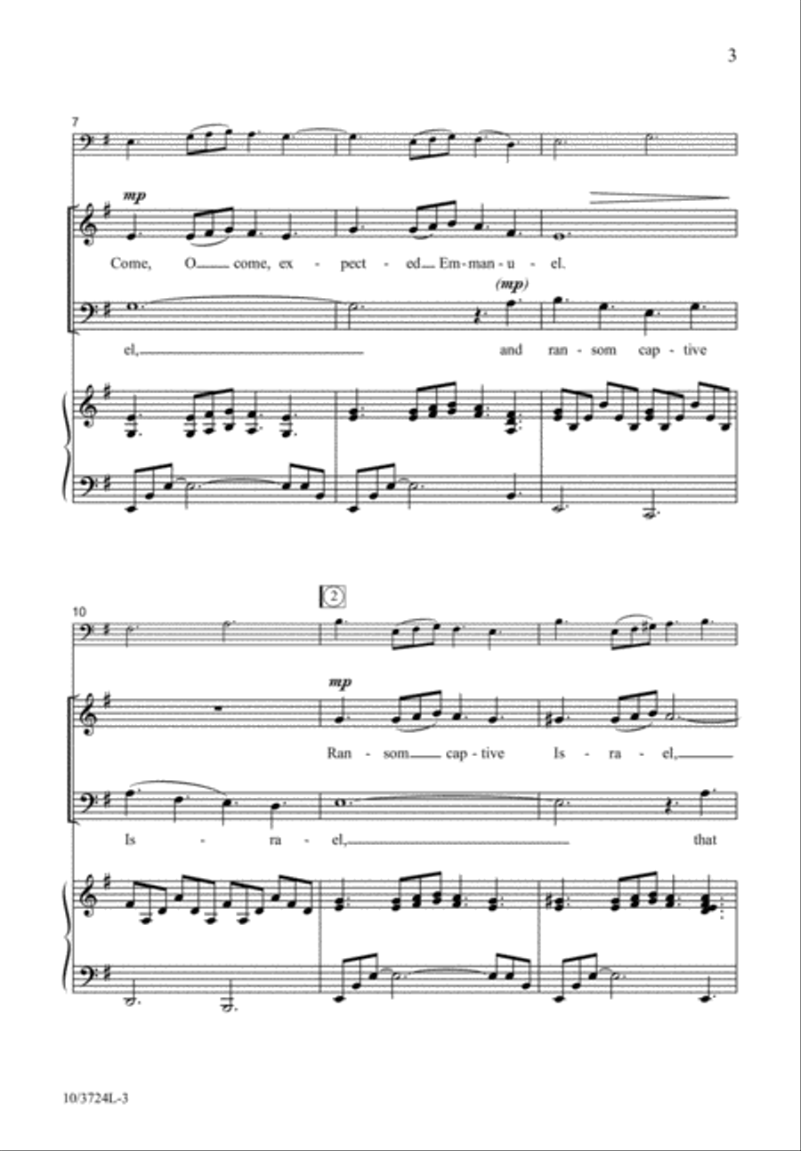 Emmanuel, Expected Jesus 4-Part scores gallery preview page 3
