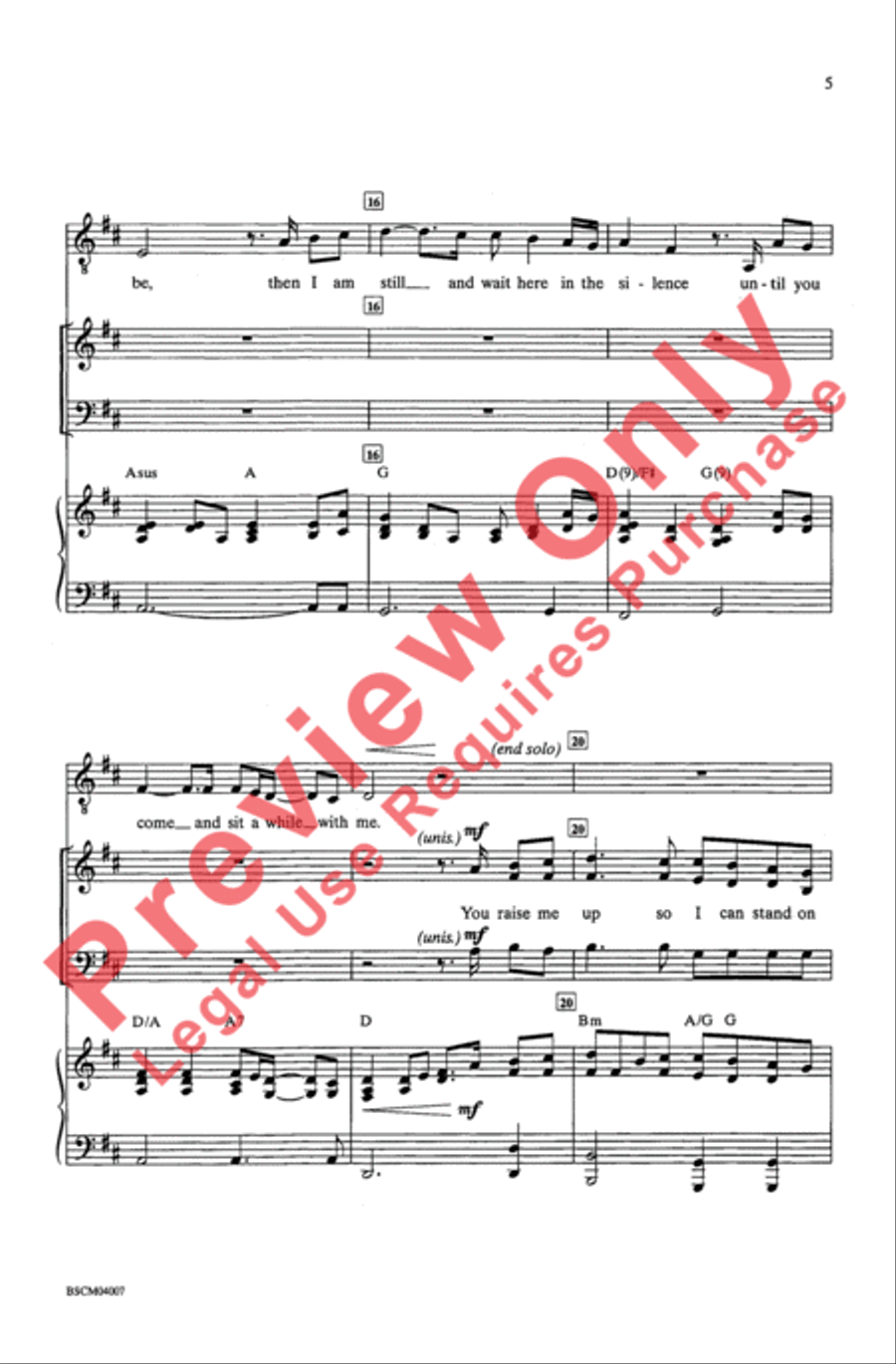 You Raise Me Up 3-Part scores gallery preview page 4