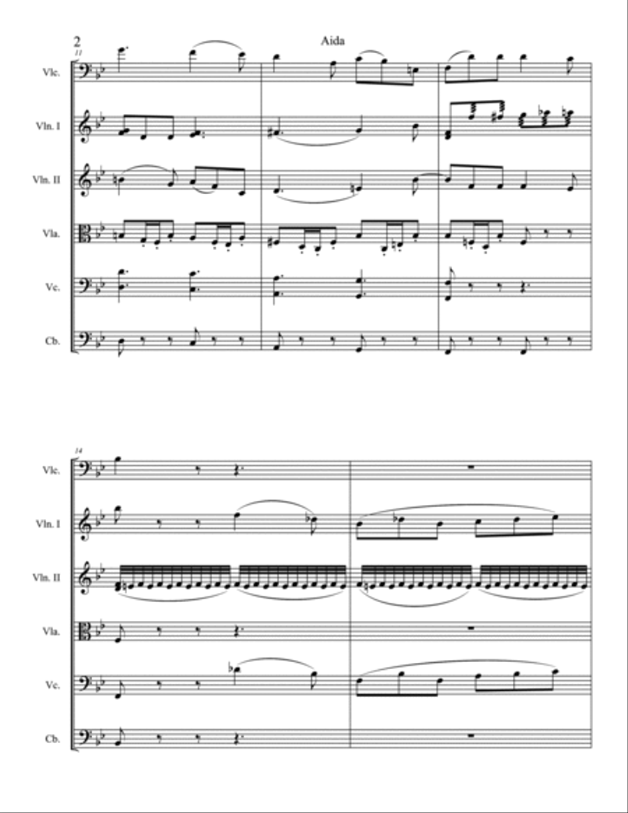 Celeste Aida String Orchestra scores gallery preview page 2