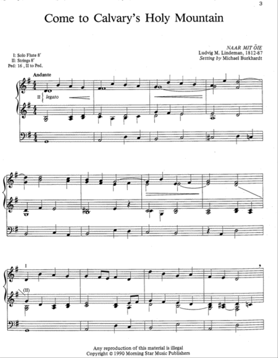 Five Lenten Hymn Improvisations Organ scores gallery preview page 2