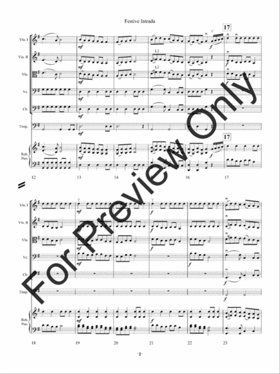 Festive Intrada String Orchestra scores gallery preview page 5