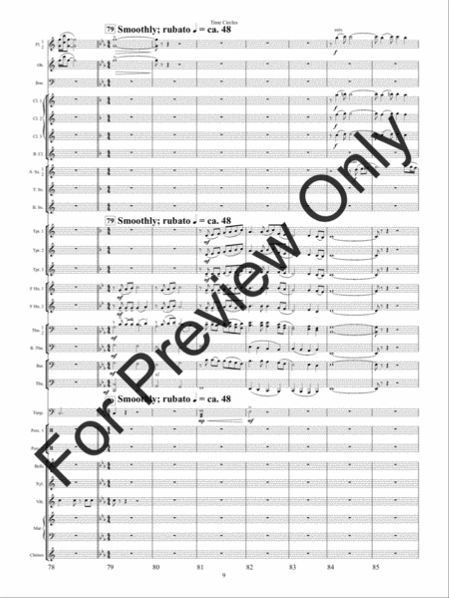 Time Circles (Score) Concert Band scores gallery preview page 12