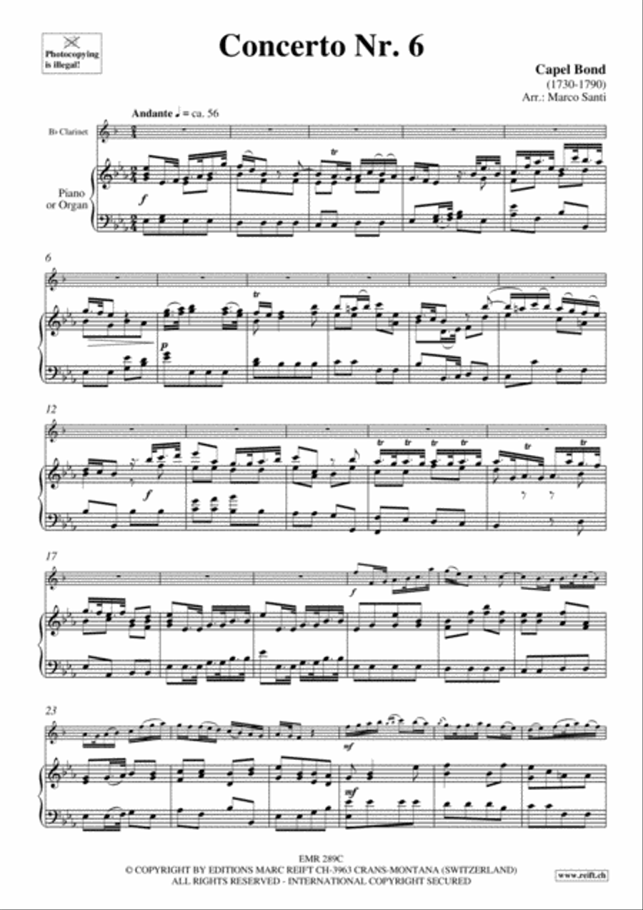 Concerto No. 6 Clarinet Solo scores gallery preview page 4
