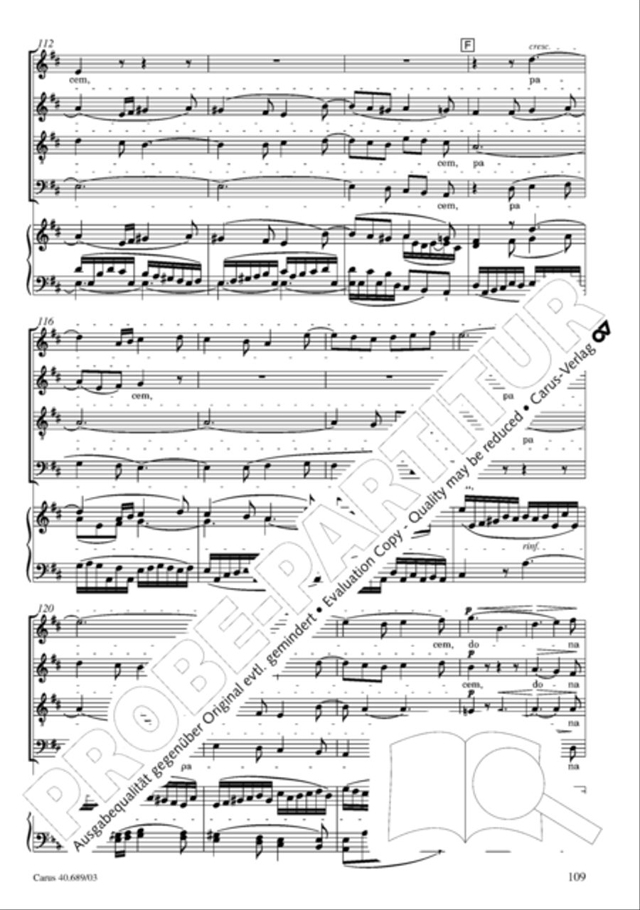 Missa solemnis Missa solemnis 4-Part scores gallery preview page 110