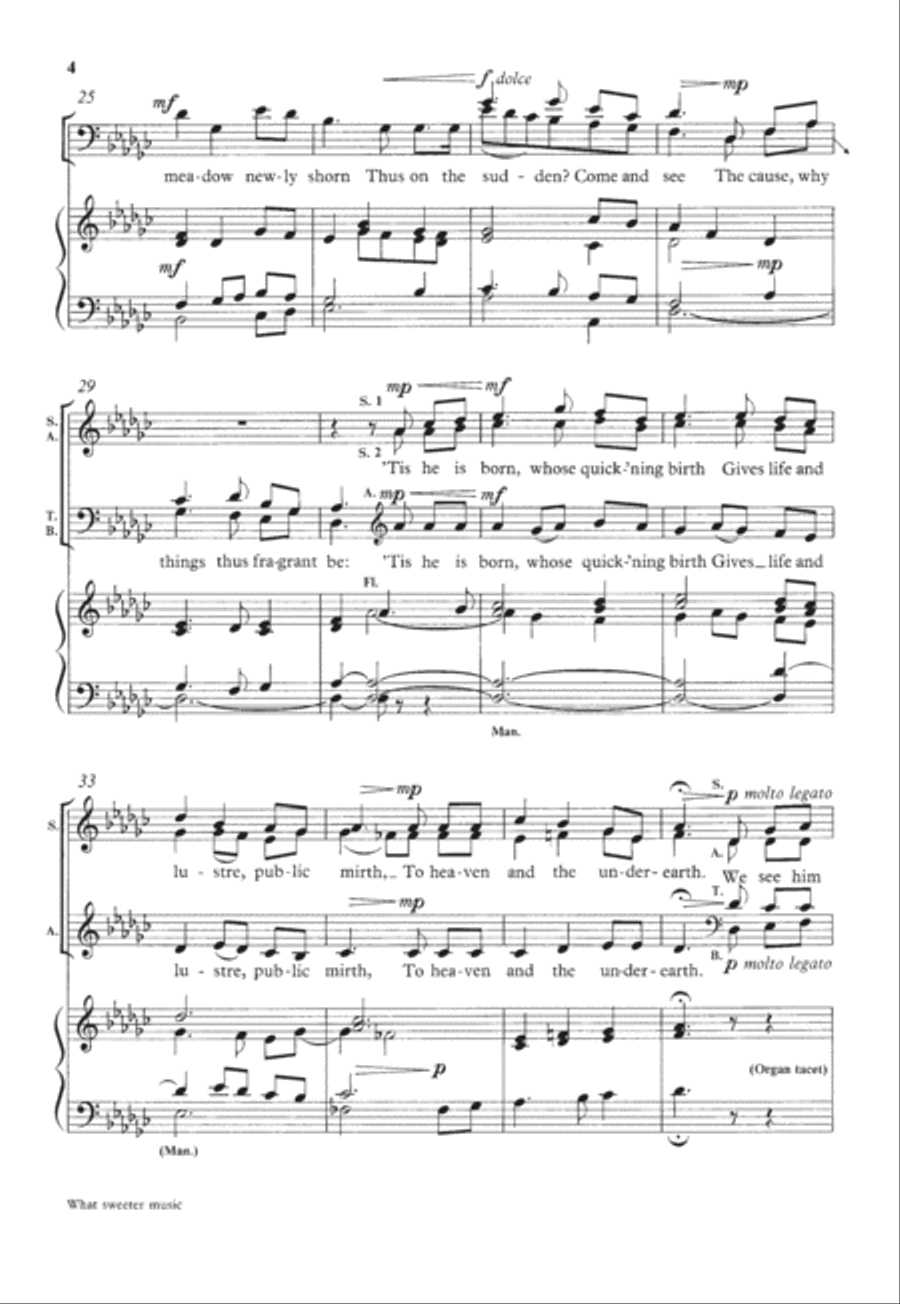 What sweeter music 4-Part scores gallery preview page 4