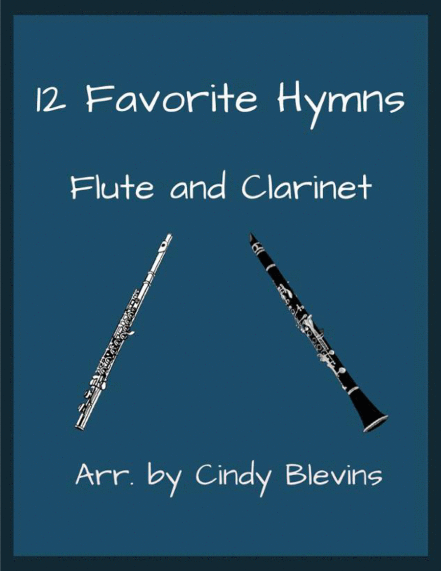 12 Favorite Hymns, Flute and Clarinet Duets Woodwind Duet scores gallery preview page 1