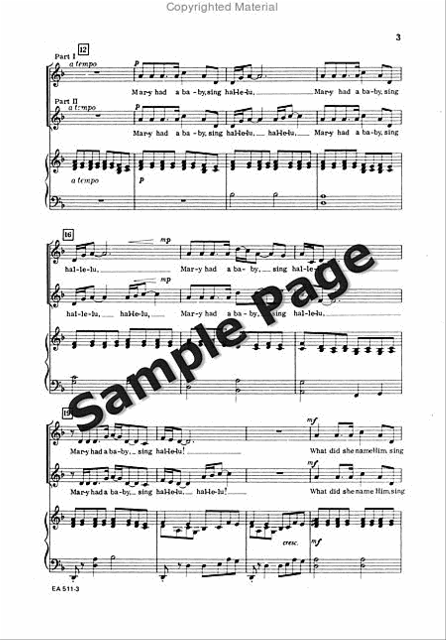 Hallelu Ssa SSA scores gallery preview page 4