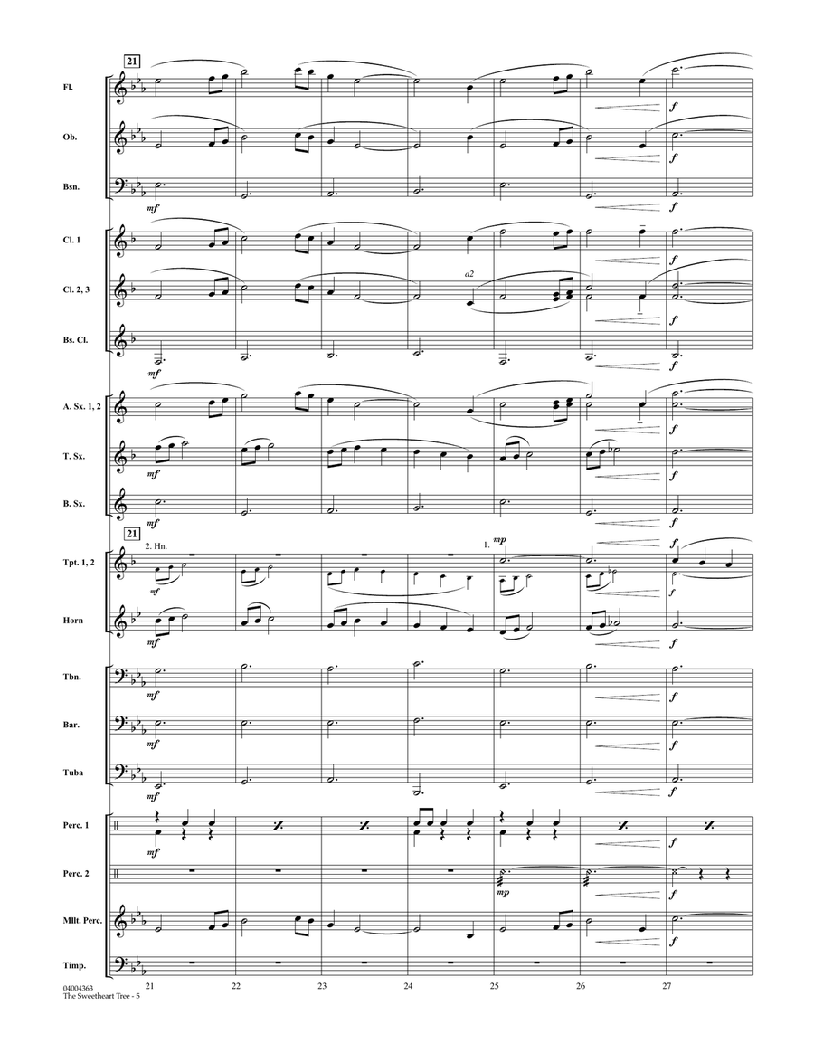 The Sweetheart Tree (from The Great Race) - Conductor Score (Full Score) Concert Band scores gallery preview page 5