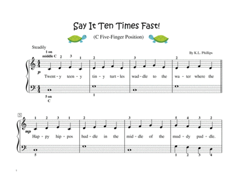 Say It Ten Times Fast! - Beginner Piano Solo image number null