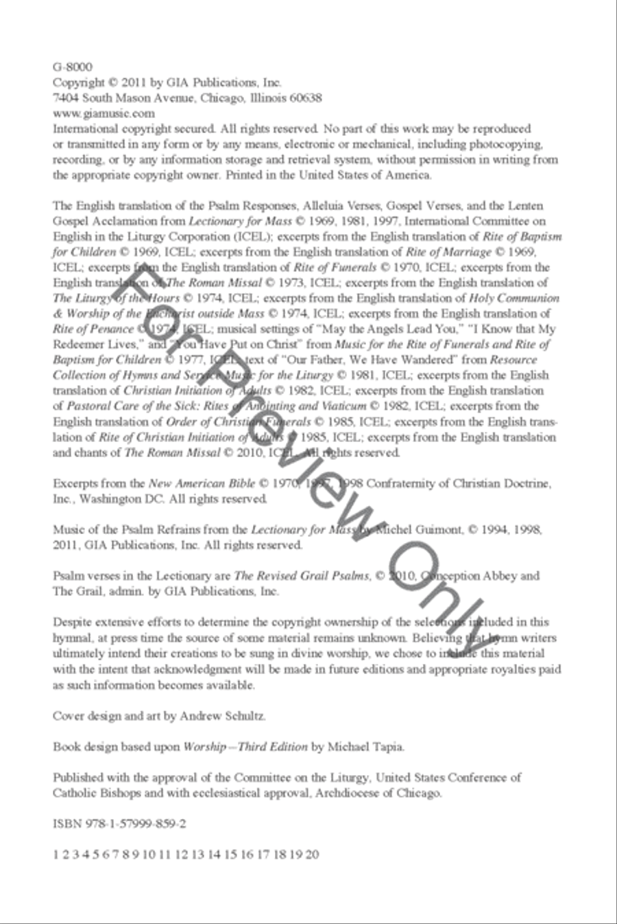 Gather, Third Edition - Pew without Readings Choir scores gallery preview page 3