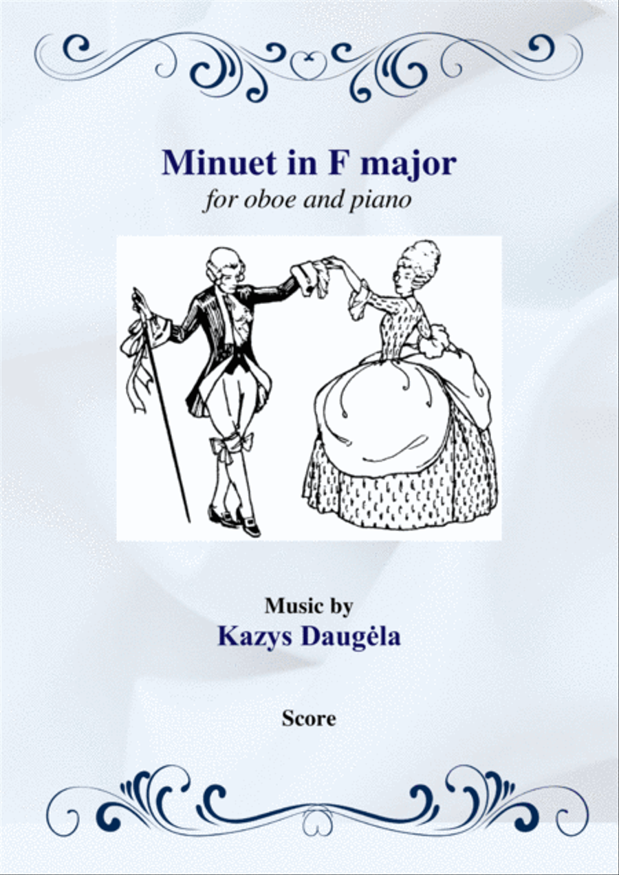 Minuet in F major for Oboe and Piano Piano scores gallery preview page 1