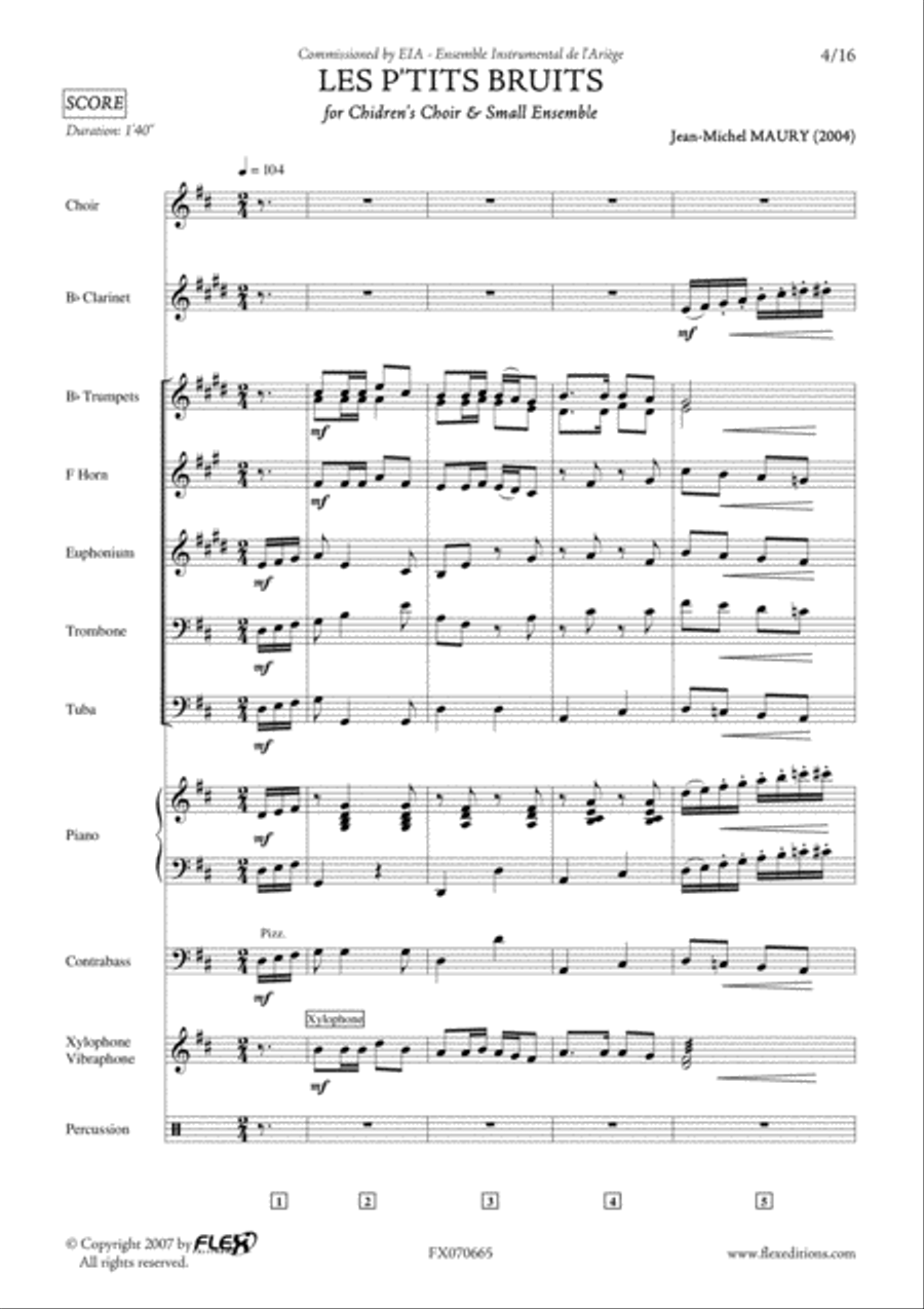 Les P'Tits Bruits Children's Choir scores gallery preview page 4