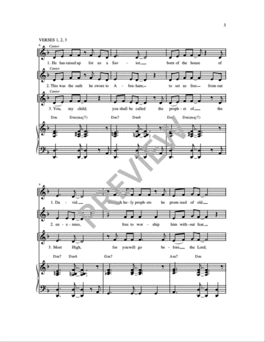 Three Canticles in Gospel Style 4-Part scores gallery preview page 4