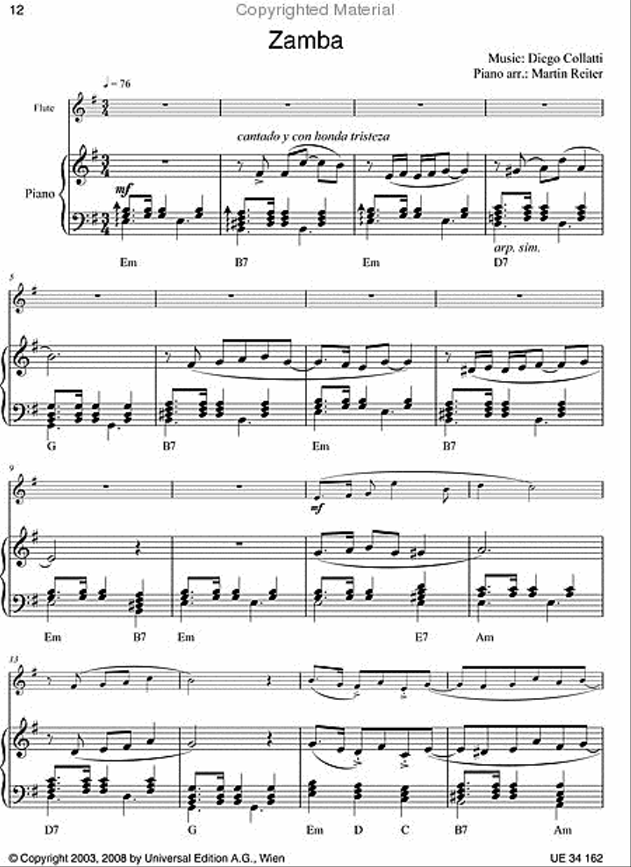 Argentina - Play Along Flute Chamber Music scores gallery preview page 5