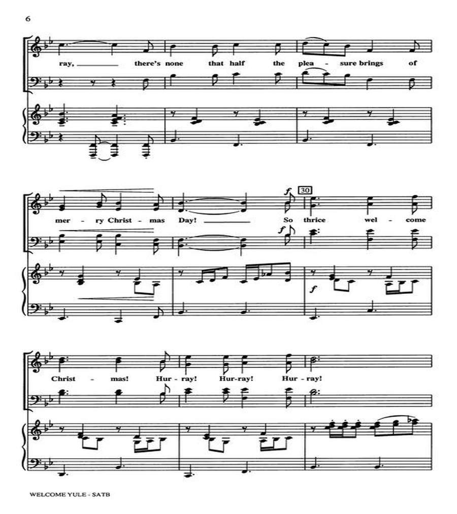 Welcome Yule 4-Part scores gallery preview page 4