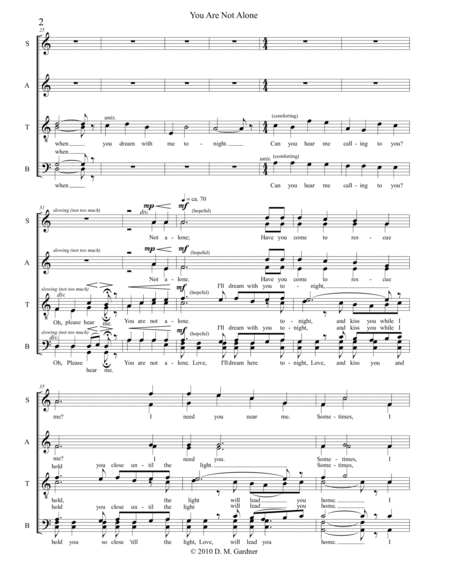 You Are Not Alone (SATB divisi) image number null