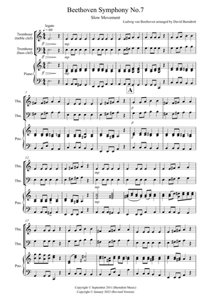 Beethoven Symphony No.7 (slow movement) for Trombone and Piano