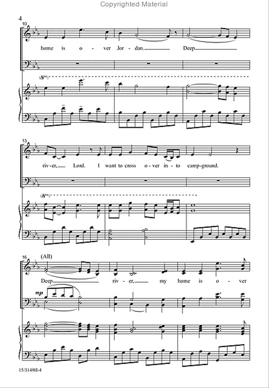 Deep River Deep River 4-Part scores gallery preview page 3