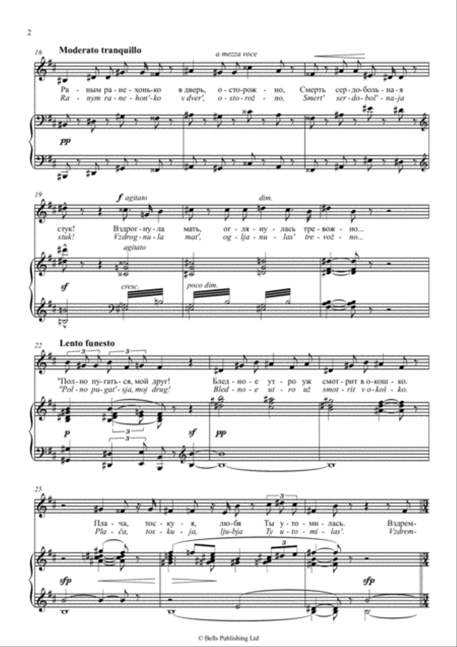 Kolybel'naja (B minor) Voice Solo scores gallery preview page 2