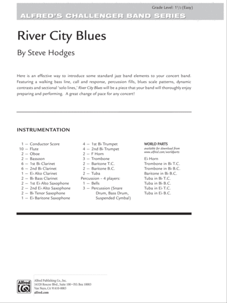 River City Blues: Score Concert Band scores gallery preview page 1
