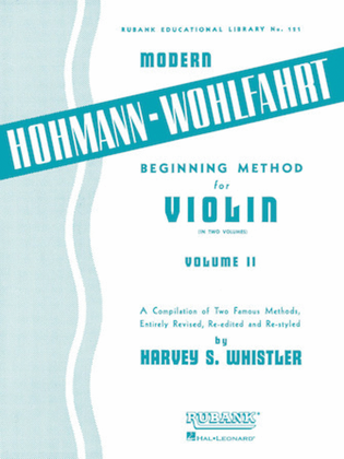 Book cover for Hohmann-Wohlfahrt Beginning Method For Violin - Volume 2