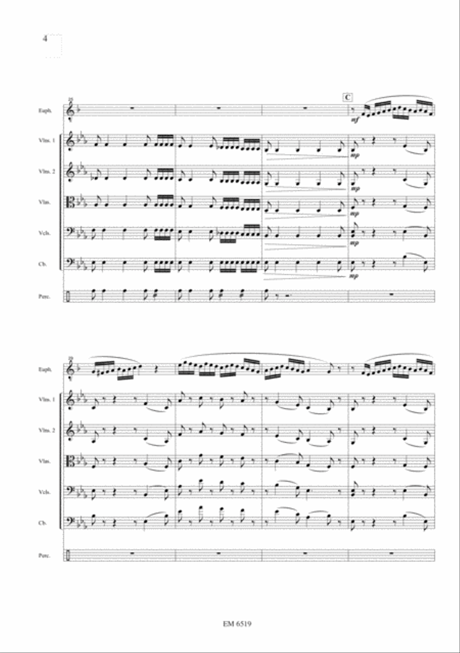 Fantasy for Solo Euphonium and String Orchestra String Orchestra scores gallery preview page 5